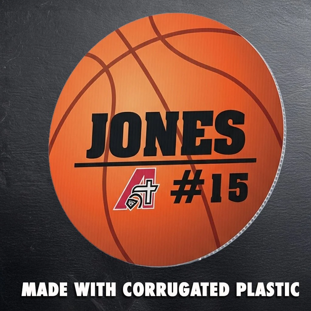 Custom Basketball Player Name, Number and Mascot Fence & Yard Signs - Image 5