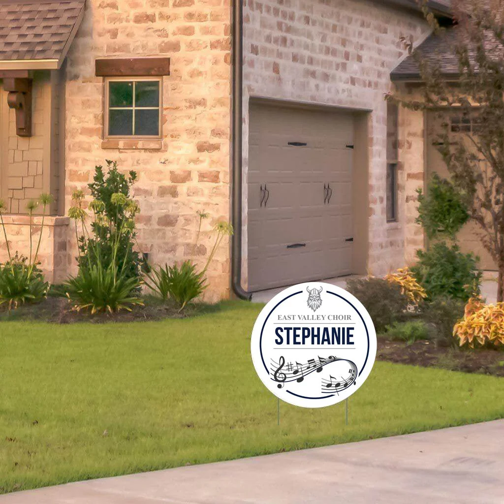 Custom 22" Round Choir Yard Sign - Image 2