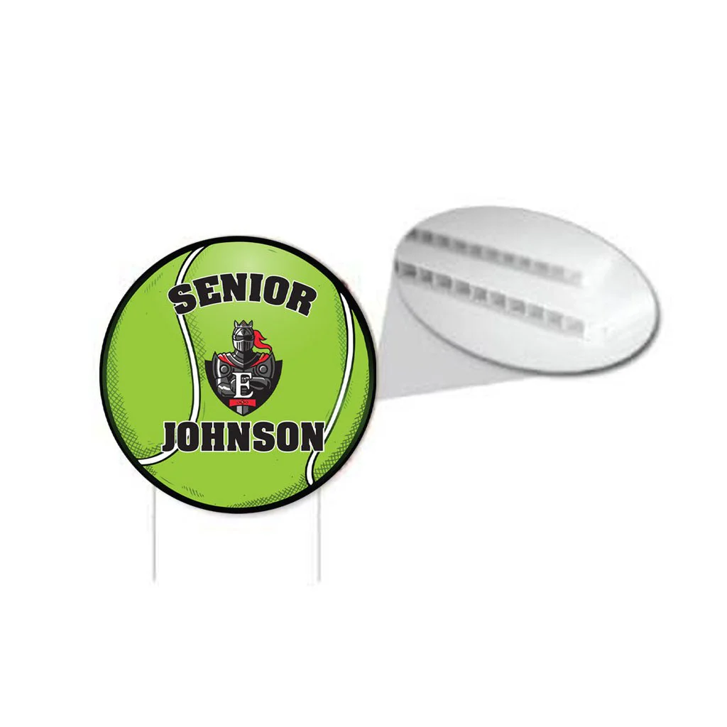Custom 22" Tennis Player Name and Mascot Fence & Yard Signs - Image 4