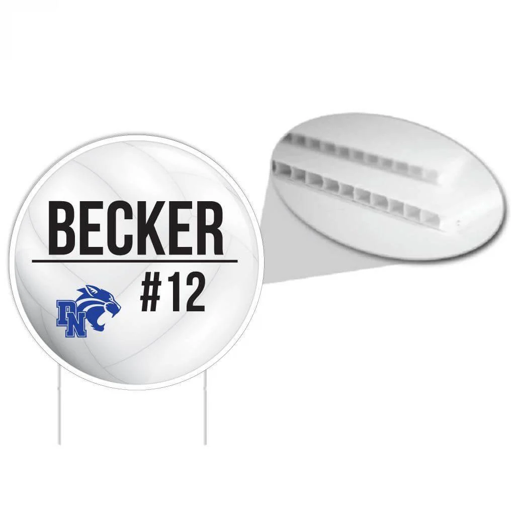 Custom 22" Round Volleyball Player Yard Sign - Image 3