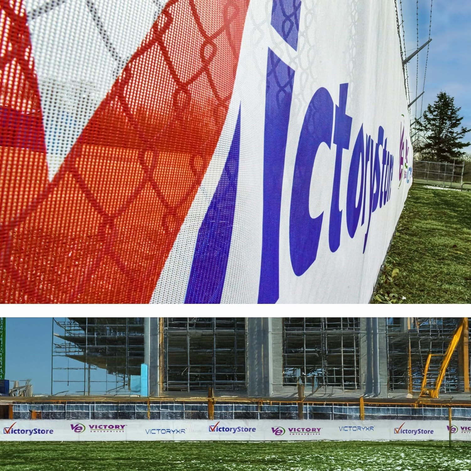 Custom 6'x100' Construction Jobsite Fence Screens – Mesh Vinyl Privacy Banner with Logos - Image 4