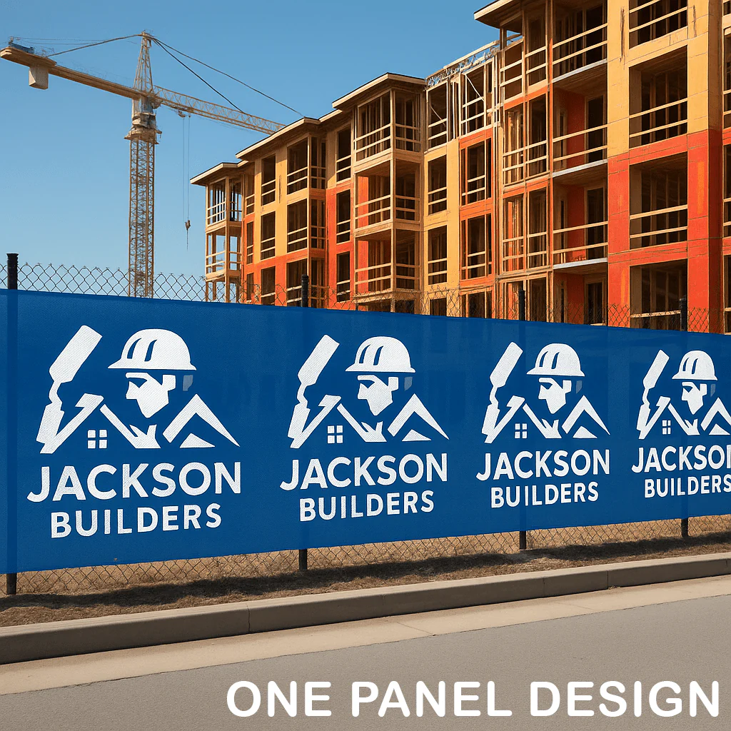 Custom 6'x100' Construction Jobsite Fence Screens – Mesh Vinyl Privacy Banner with Logos - Image 8