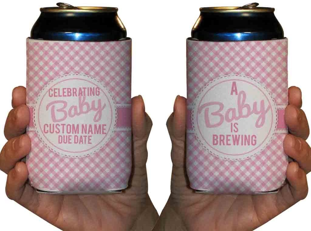 Custom A Baby Girl Is Brewing Can Cooler - Image 2