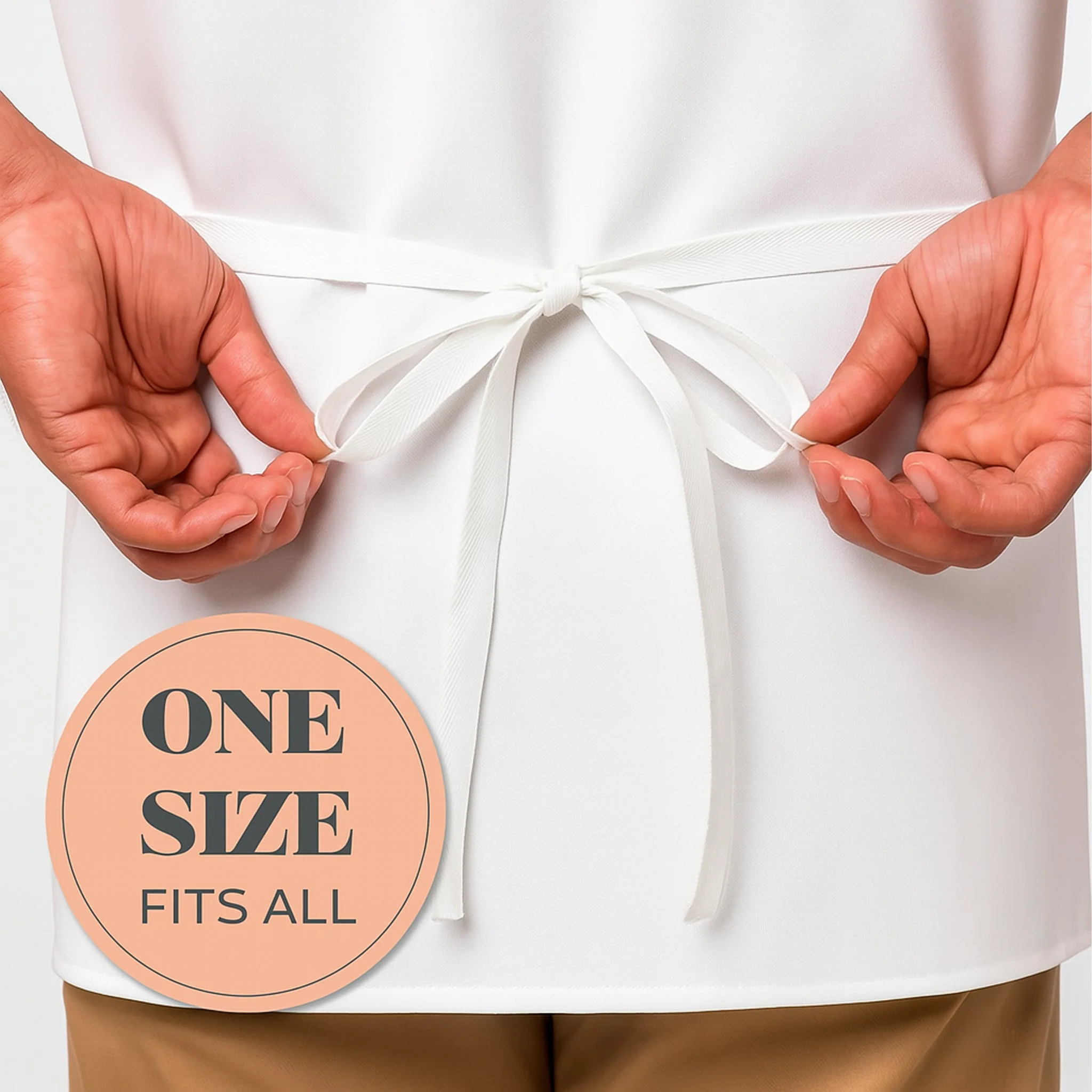 Custom All-Over Print Apron – Design Your Own Full Color Bib Apron for Cooking, Grilling & Restaurant Use – Eco-Friendly Heavyweight Polyester – 29" Long – Adjustable Tie – No Pockets - Image 3