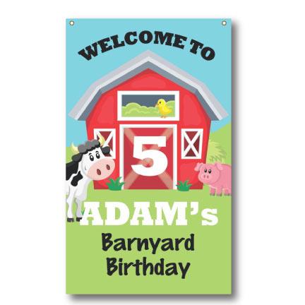 Custom Barnyard Happy Birthday Banner - Image 3