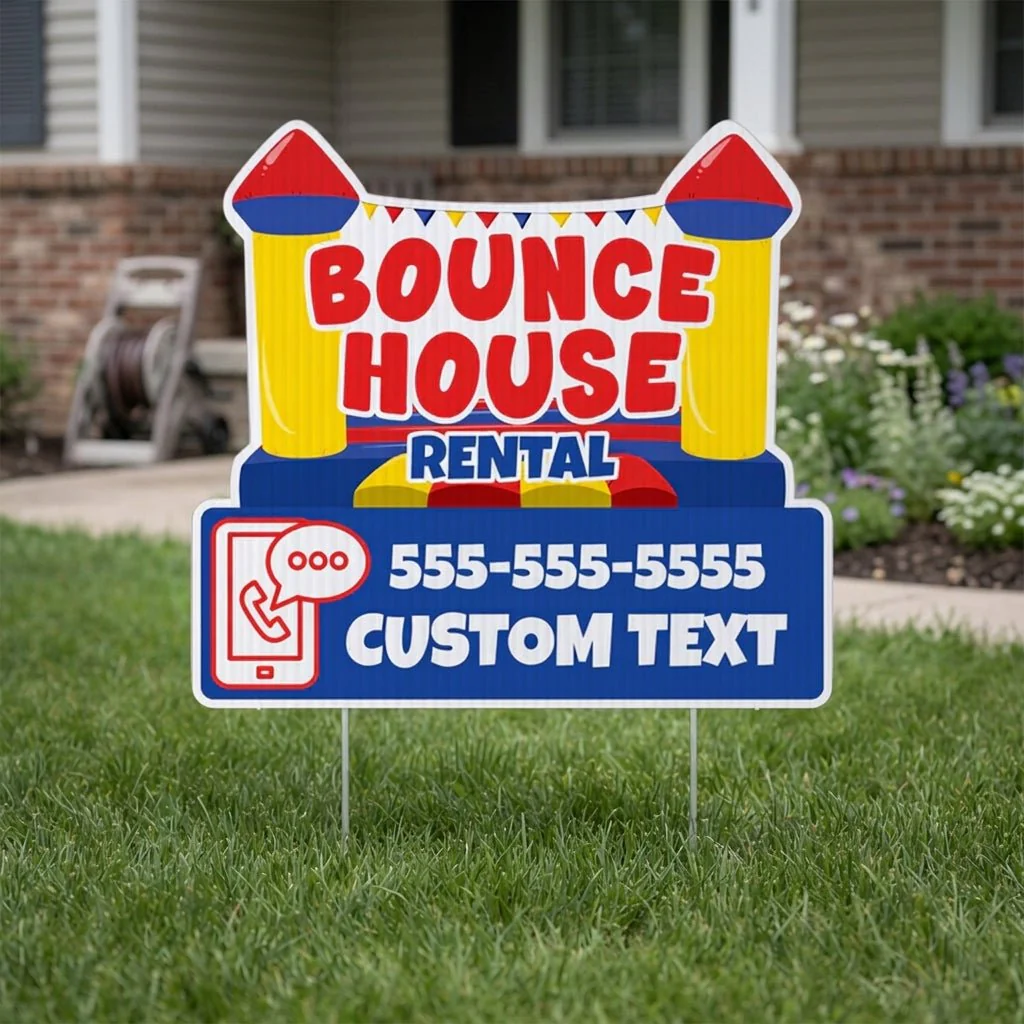 Custom Bounce House Rentals Yard Signs | 10-Pack | 20 EZ Stakes Included - Image 5