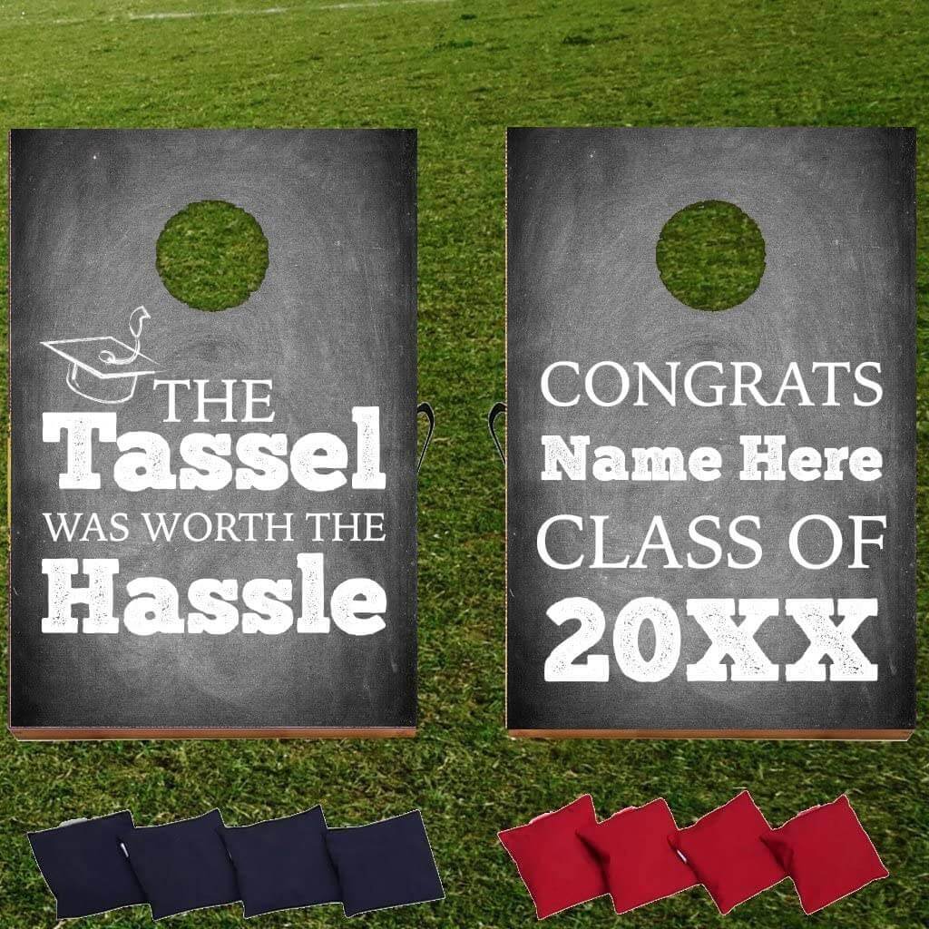 Custom Chalkboard Graduation Cornhole Bag Toss Game