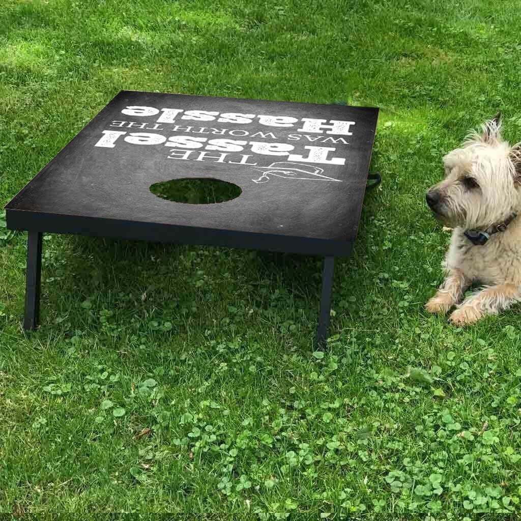 Custom Chalkboard Graduation Cornhole Bag Toss Game - Image 2