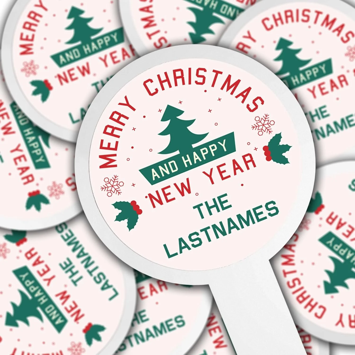 Custom Christmas Cupcake Toppers - Image 3