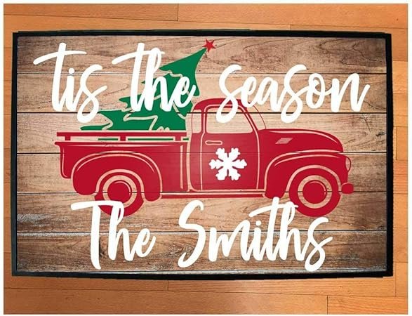 Personalized 'Tis the Season Christmas Doormat - Image 3