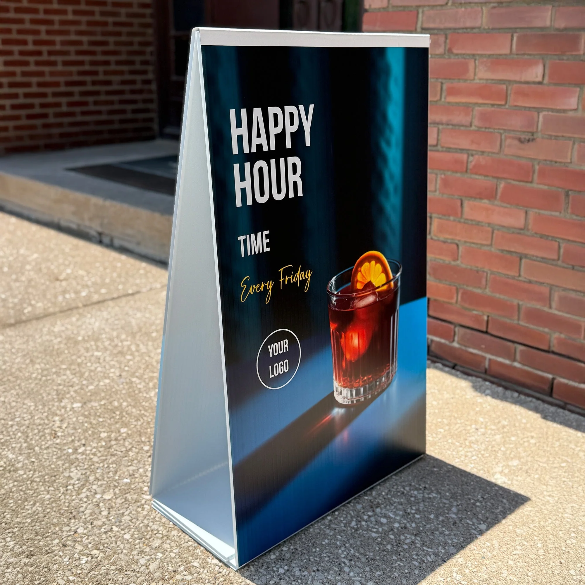 Custom Corrugated Plastic A-Frame Signs for Sidewalk & Retail Use