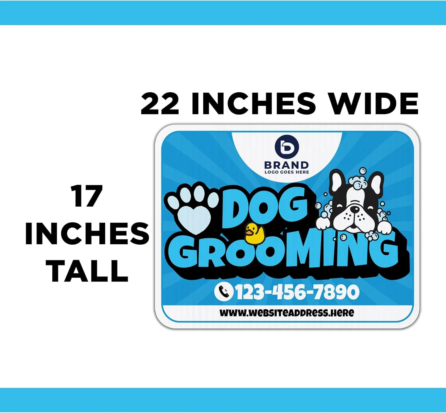 Custom Dog Grooming Yard Signs | 10-Pack | 20 EZ Stakes Included - Image 4
