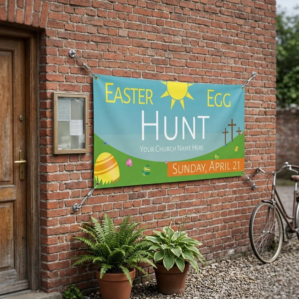 Custom Easter Egg Hunt Banner Outdoor Display for Church & Community Events - Image 4