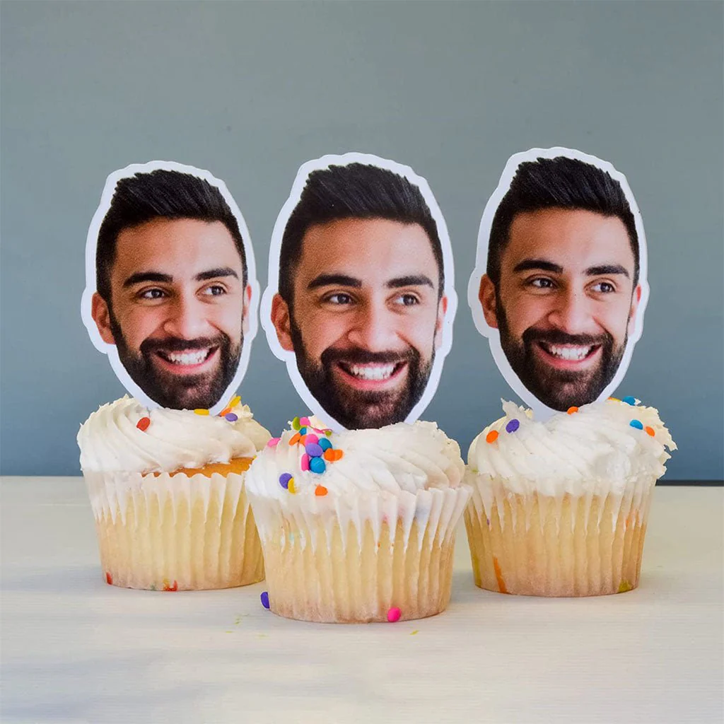 Custom Face Cutout Cupcake Toppers - Image 3