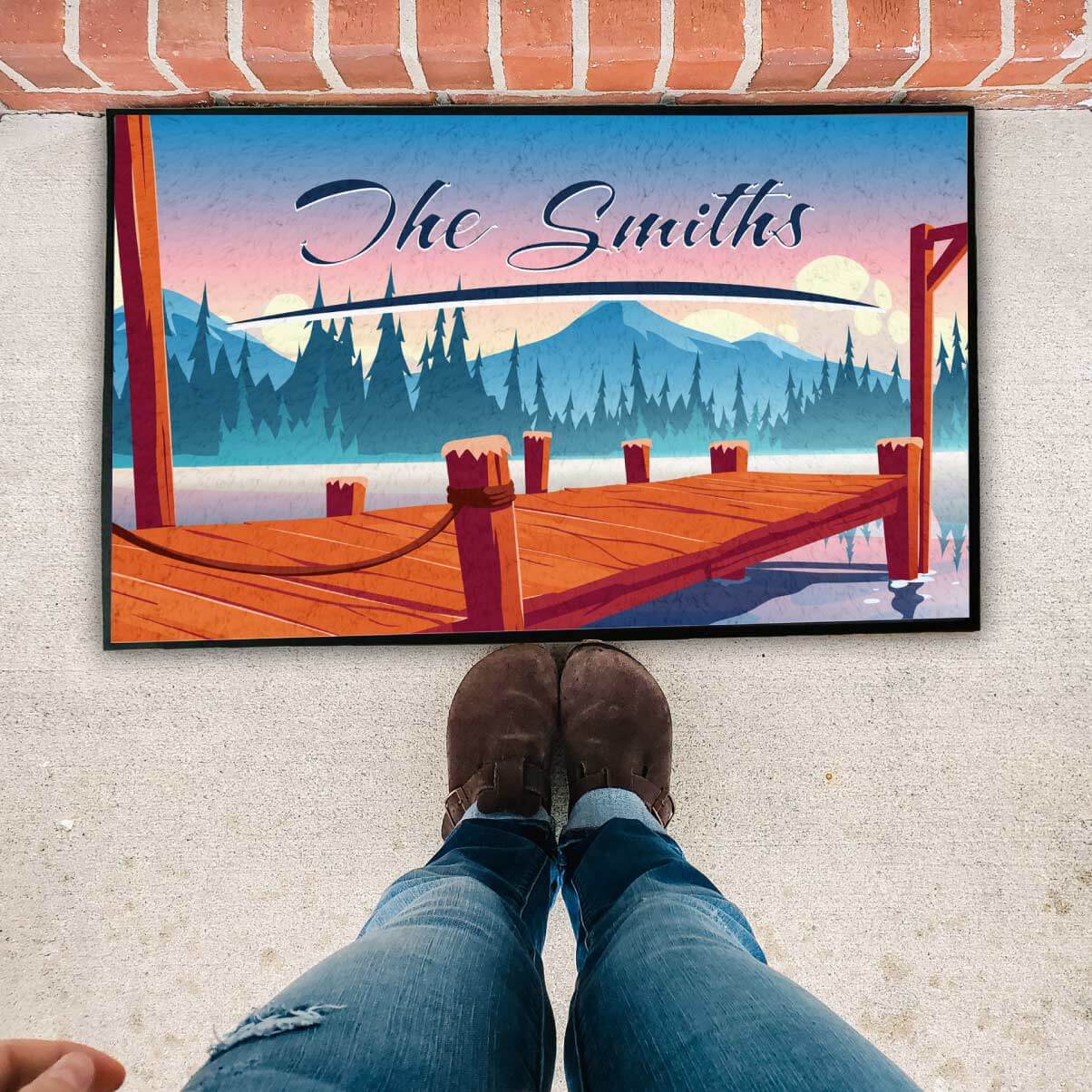 Custom Lake View Doormat