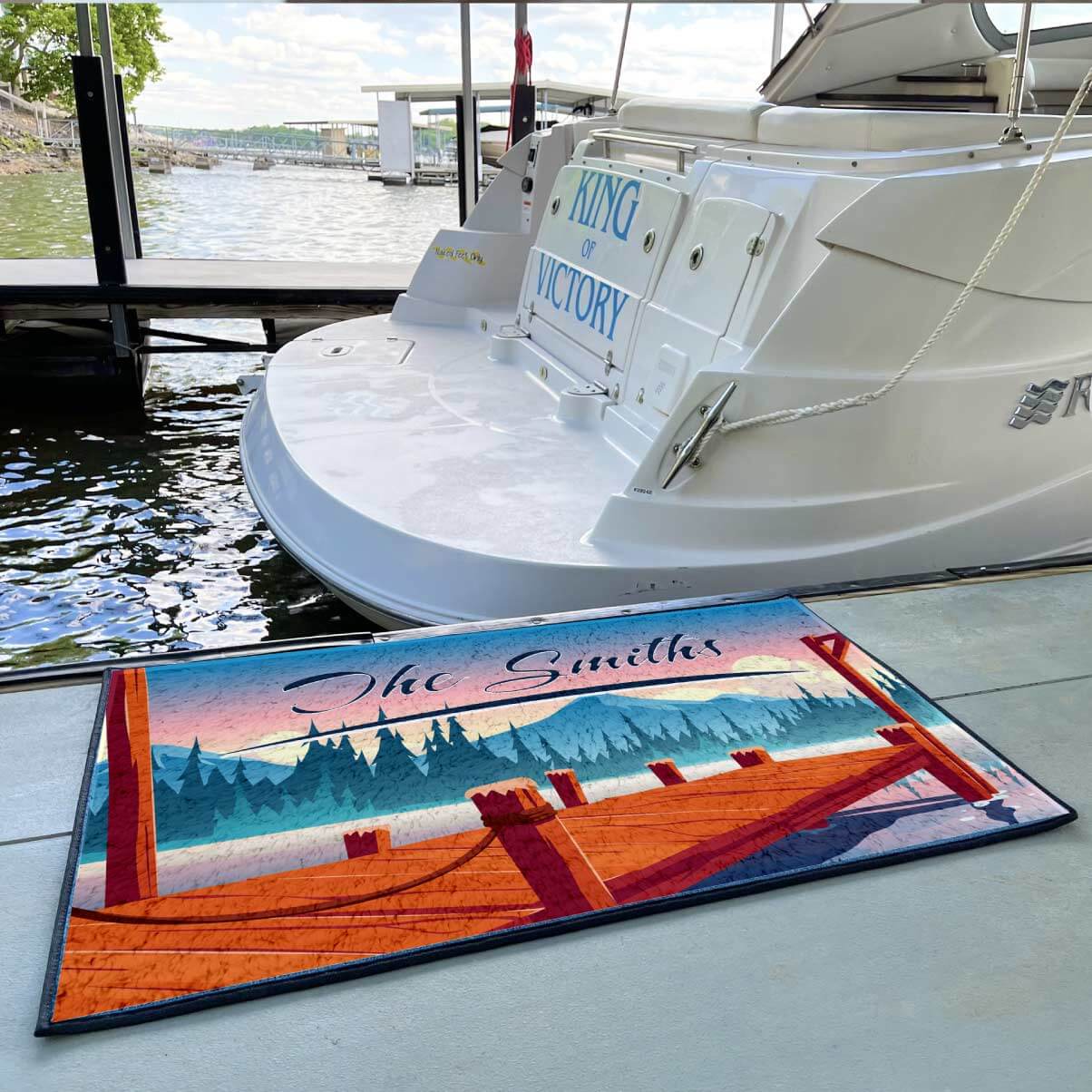 Custom Lake View Doormat - Image 4