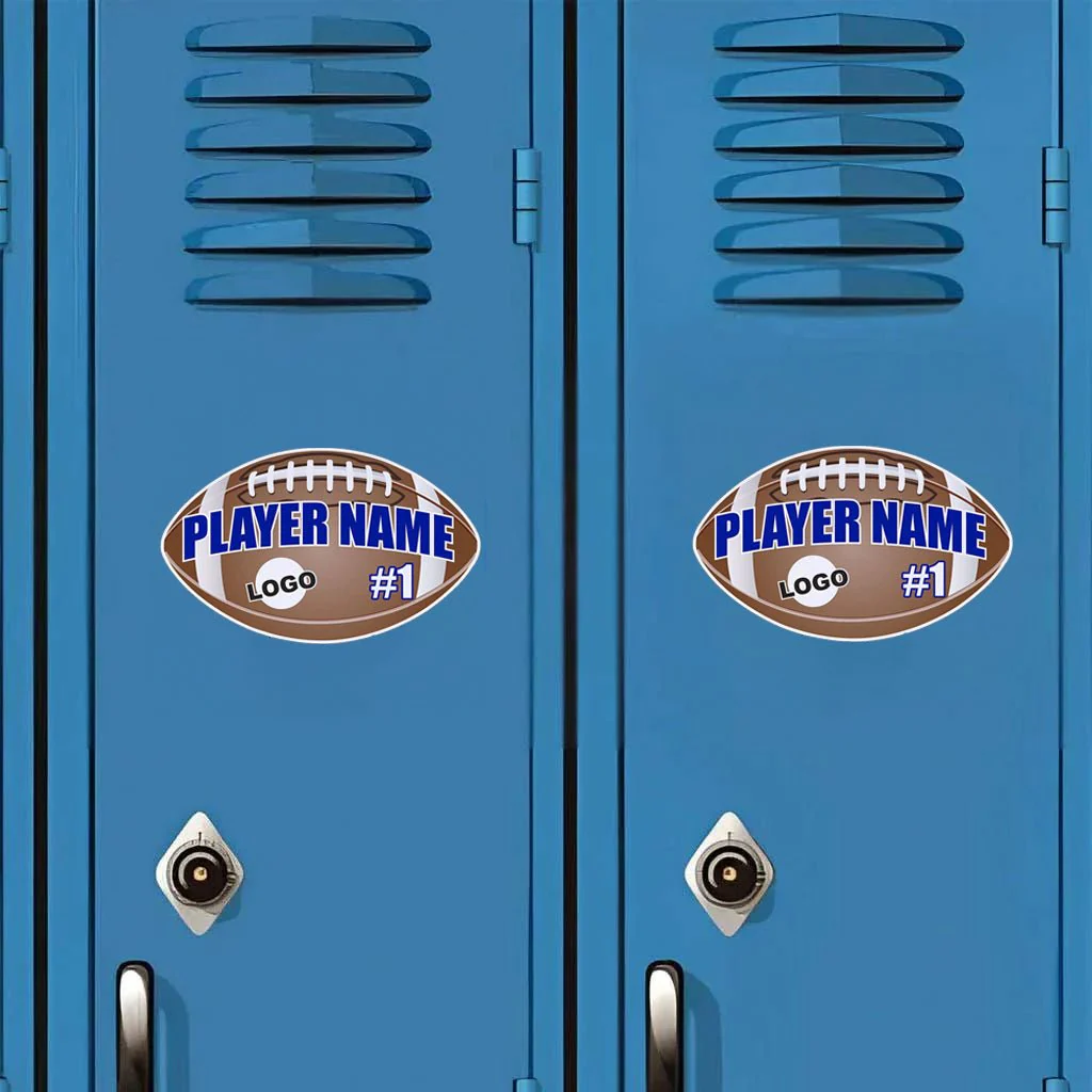 Custom Football Shaped Locker Magnet