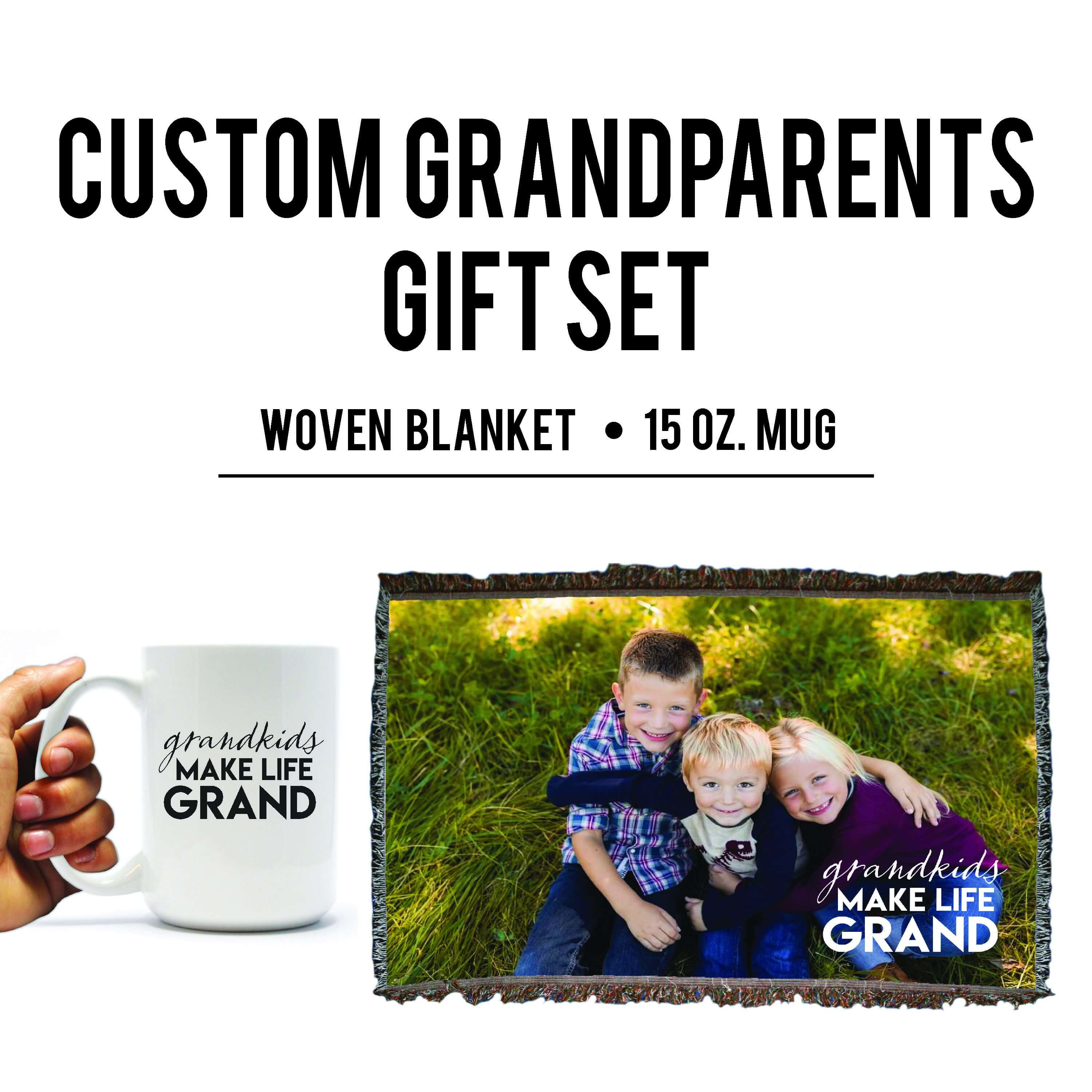 Custom Grandkids Make Life Grand Gift Set