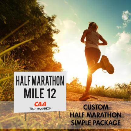 Custom Half Marathon Simple Yard Sign Package