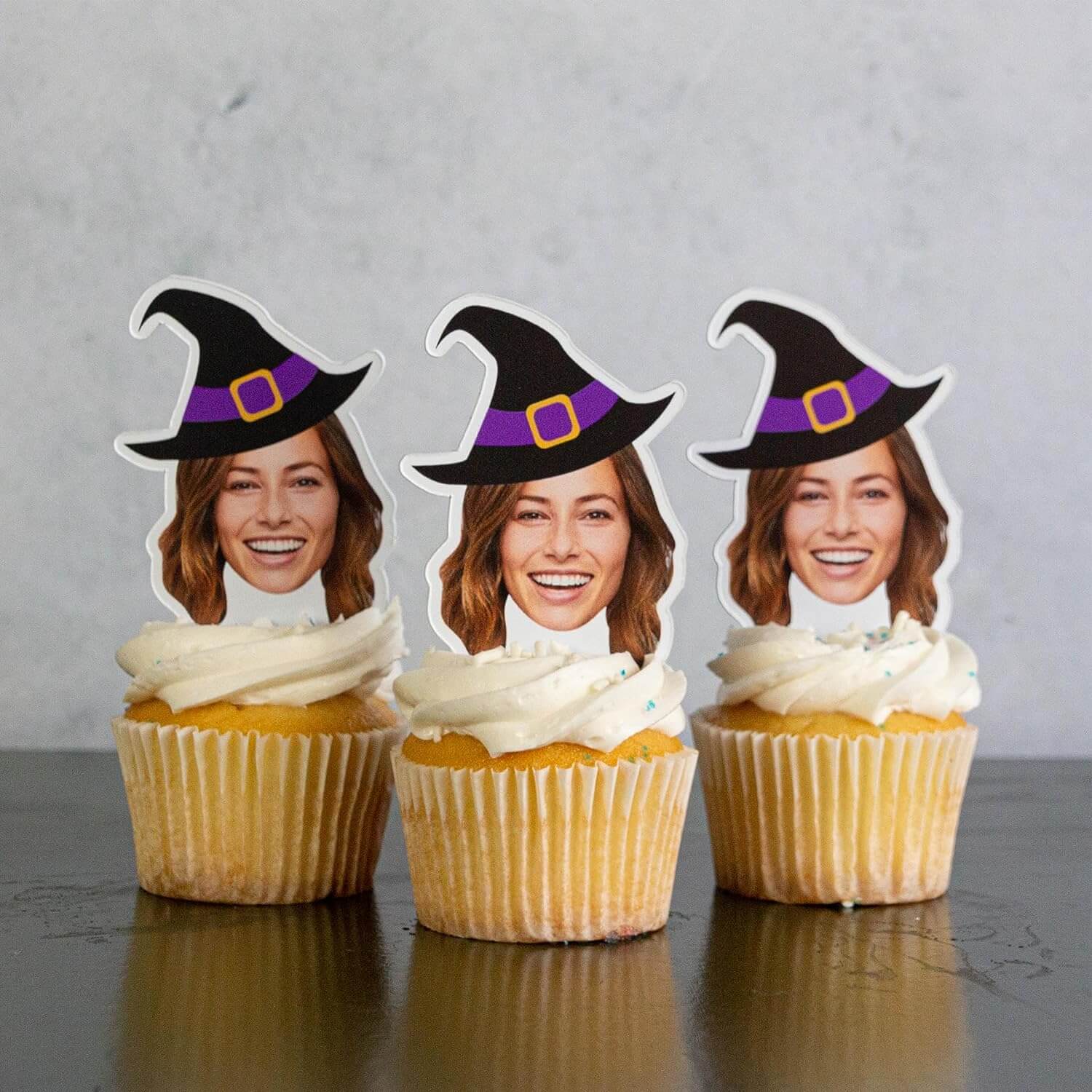 Custom Halloween Cupcake Toppers (Witch Hat) - Image 5