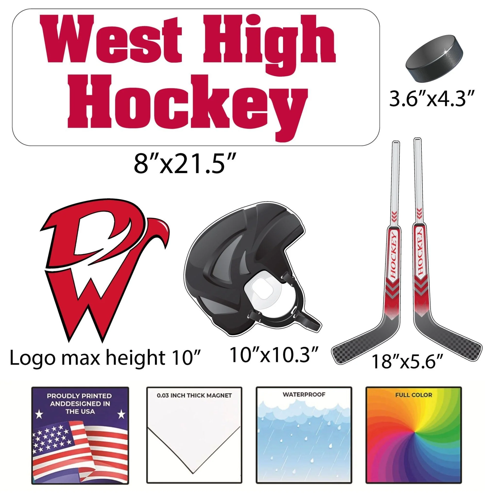 Custom Hockey Team Garage Door Magnets - Image 4