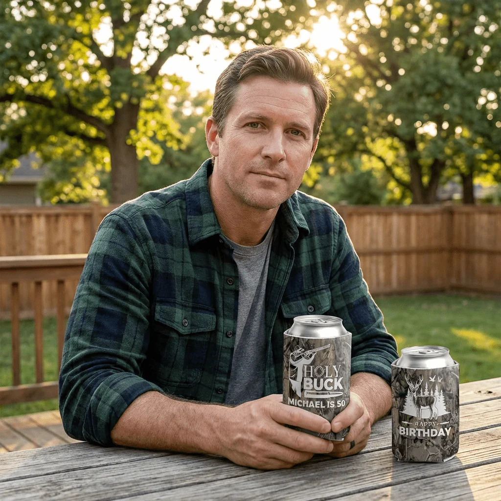 Custom Holy Buck Birthday Can Cooler - Image 9