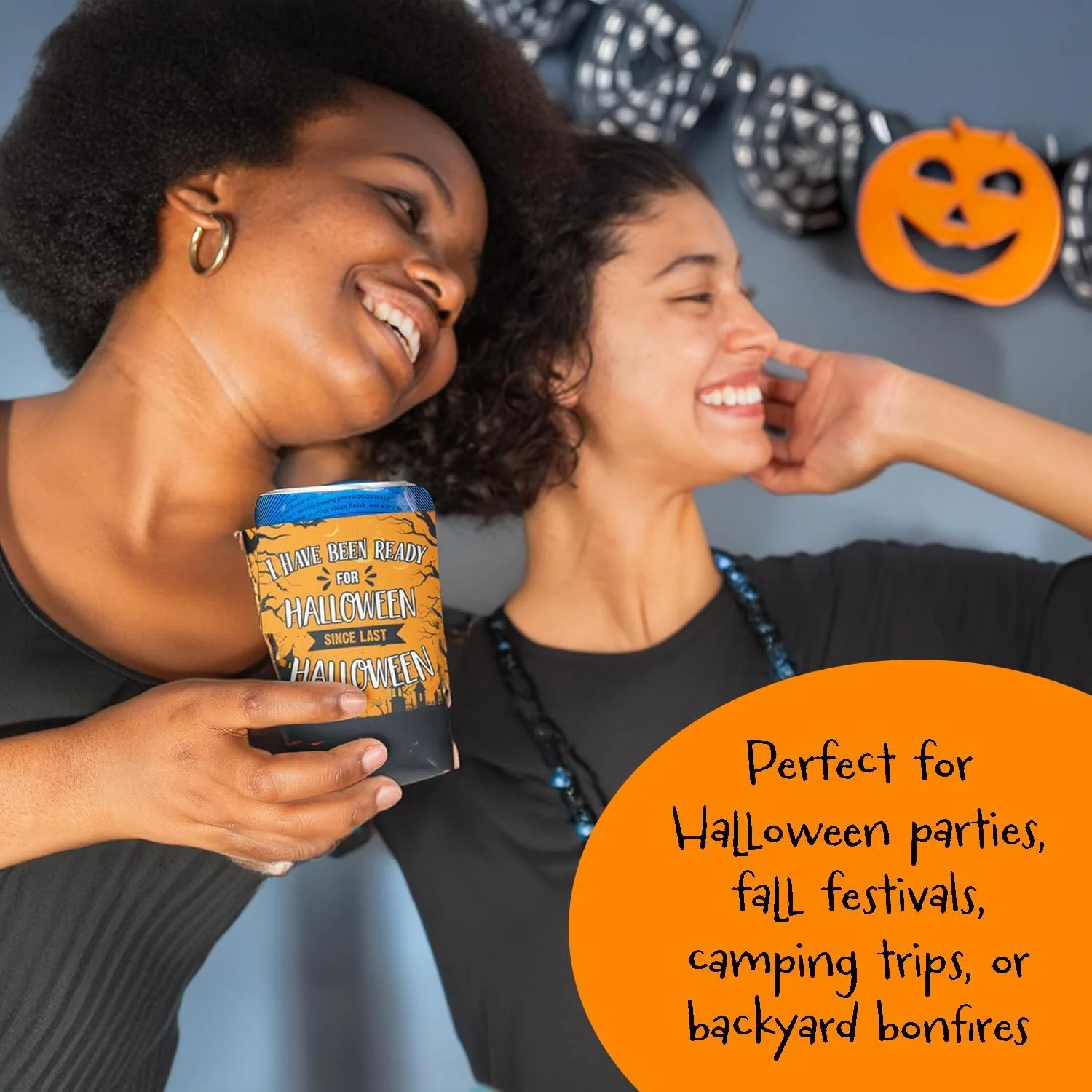 Custom Halloween Can Coolers Pack - “I Have Been Ready for Halloween Since Last Halloween” - Image 2