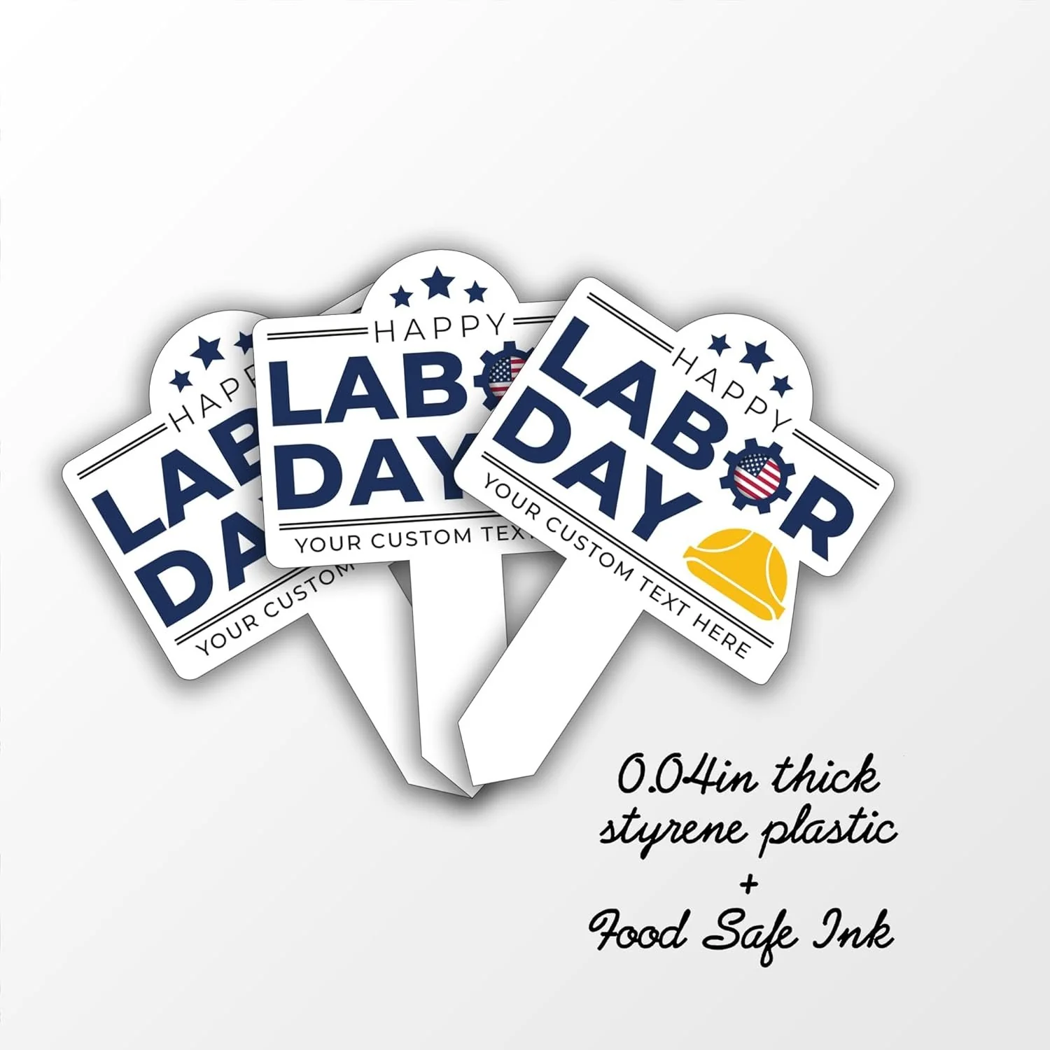 Custom Labor Day Cupcake Toppers - Image 2