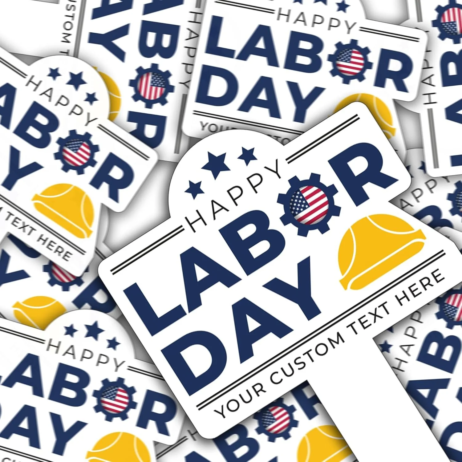 Custom Labor Day Cupcake Toppers - Image 3