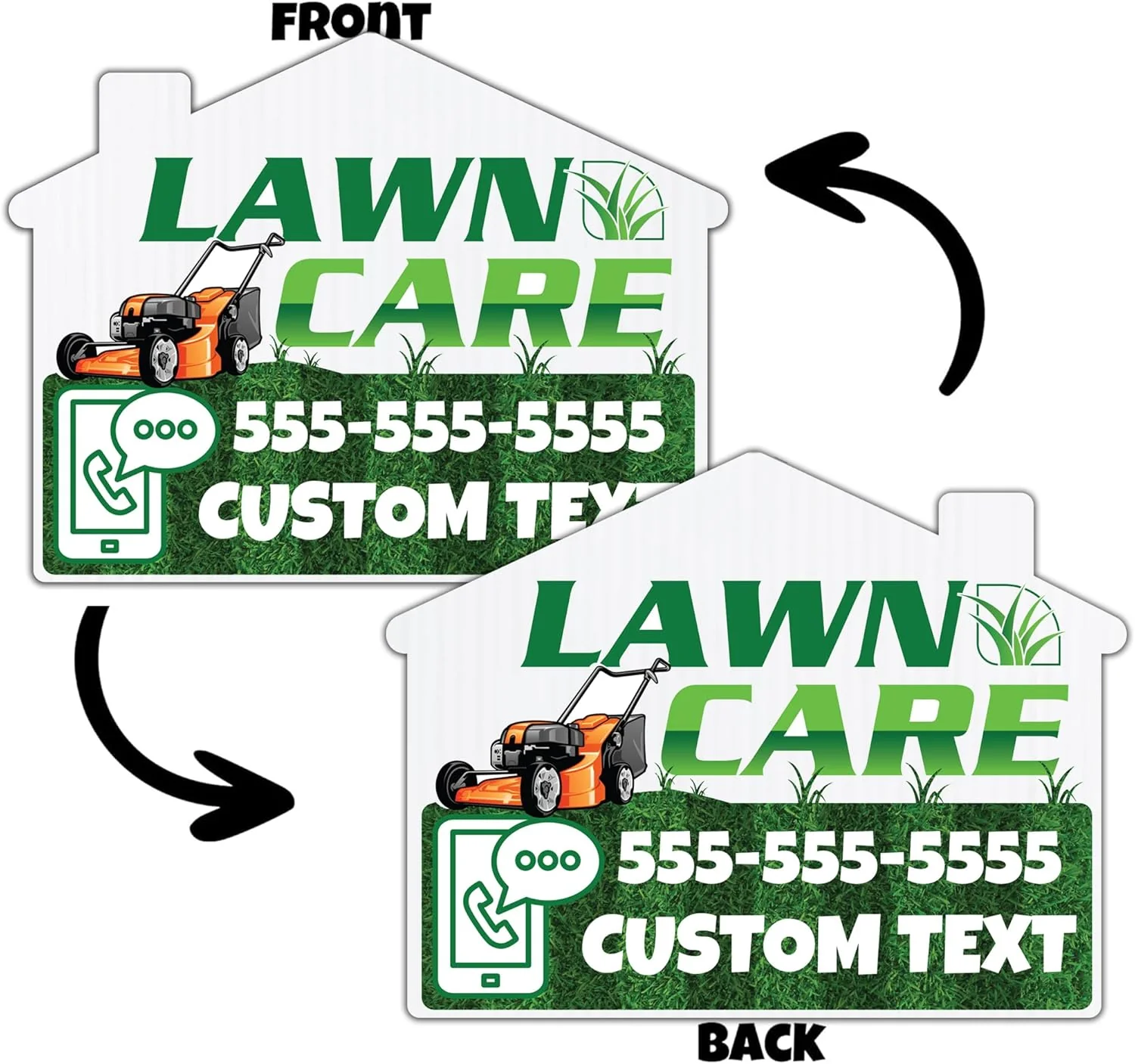 Custom Lawn Care Yard Signs | 10-Pack | 20 EZ Stakes Included - Image 3