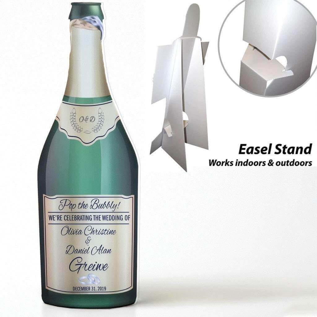 Custom Life Size Champagne Bottle Wedding Decoration - Image 4