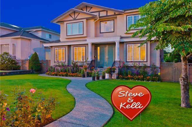 Custom Lighted Heart Yard Card