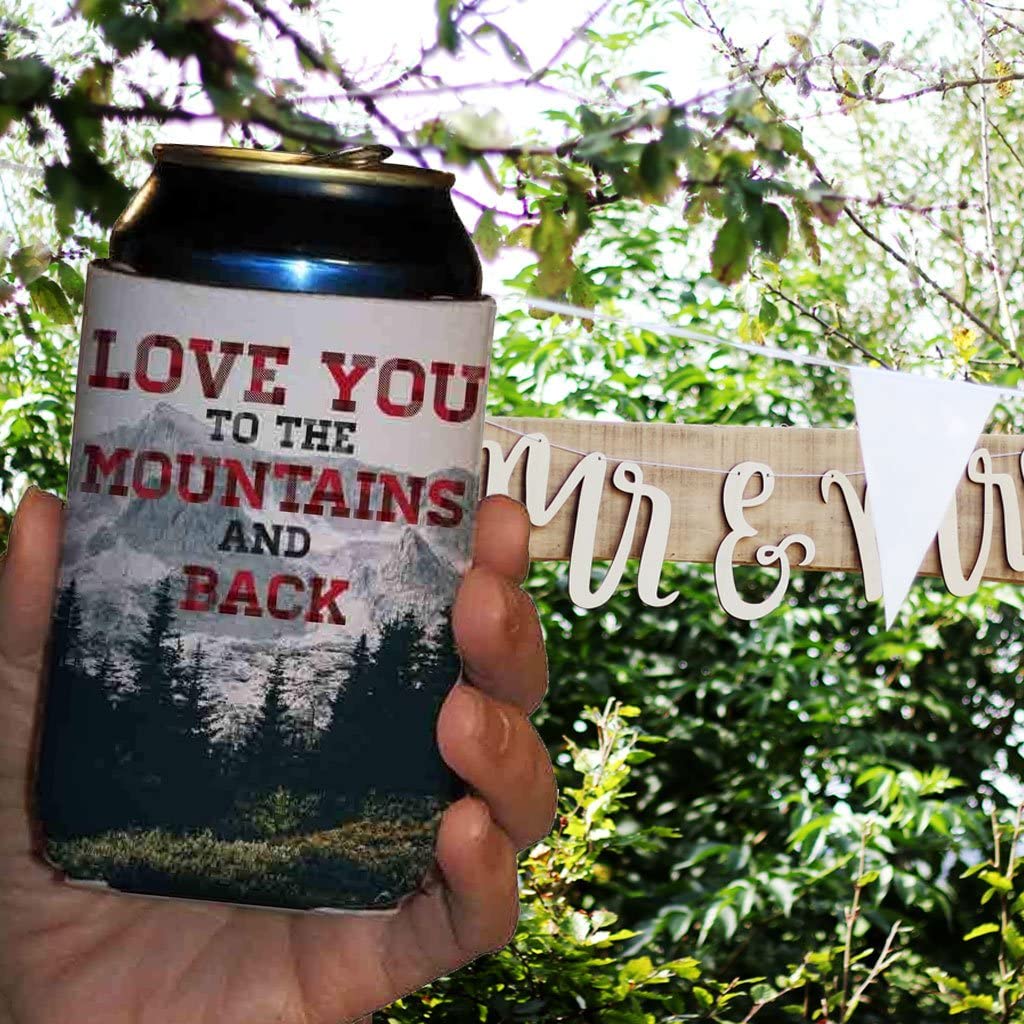 Custom Love You To The Mountains And Back Wedding Can Cooler - Image 2