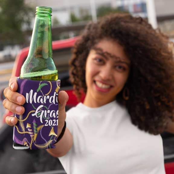 Custom Mardi Gras Can Coolers Pack