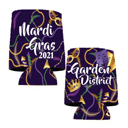 Custom Mardi Gras Can Coolers Pack - Image 2
