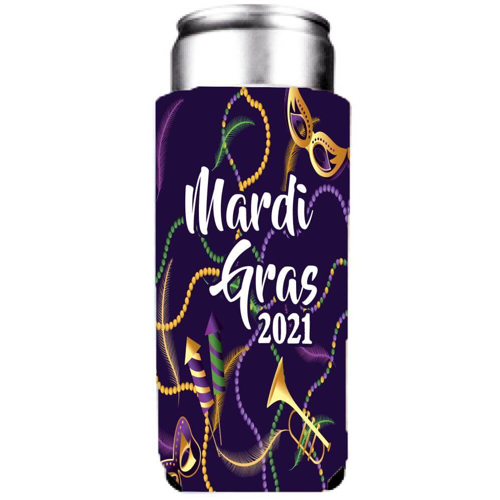 Custom Mardi Gras Can Coolers Pack - Image 3