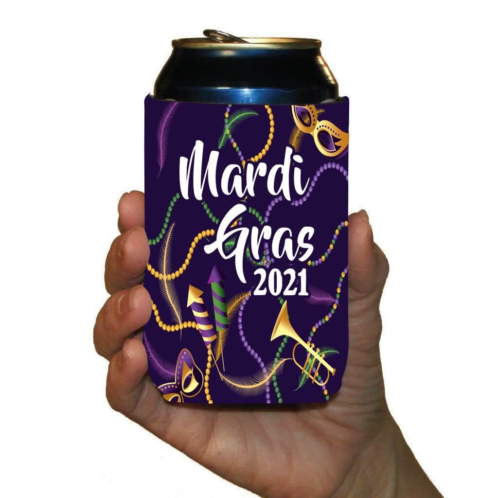 Custom Mardi Gras Can Coolers Pack - Image 5