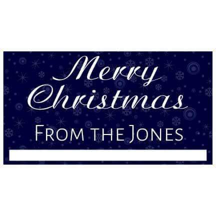 Custom Blue Christmas Waterproof Vinyl Banner - Image 3