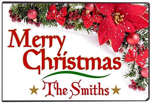Custom Merry Christmas Doormat - Image 2