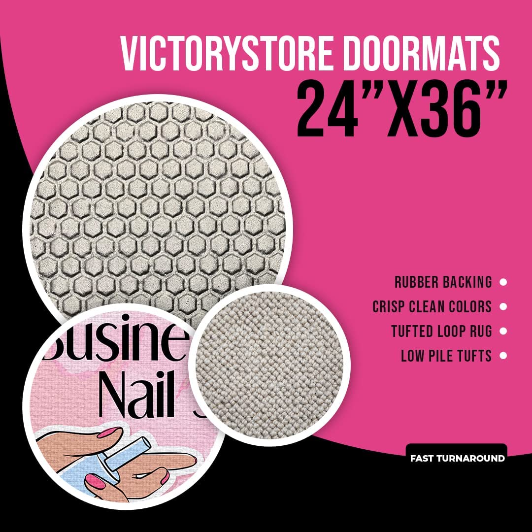 Personalized Nail Salon Door Mat - 24x36 Inches - Image 3