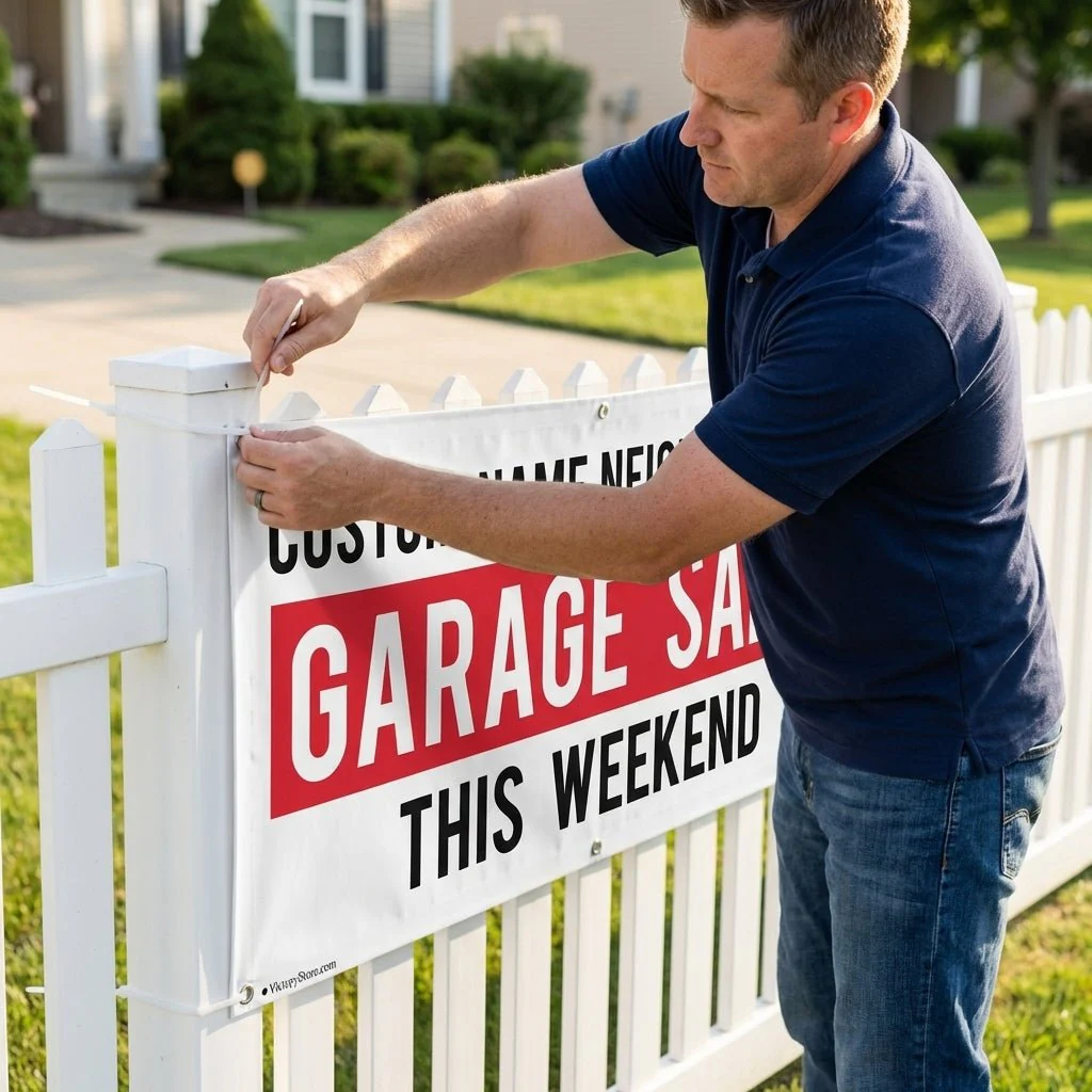 Custom Neighborhood Garage Sale Banner - Image 2