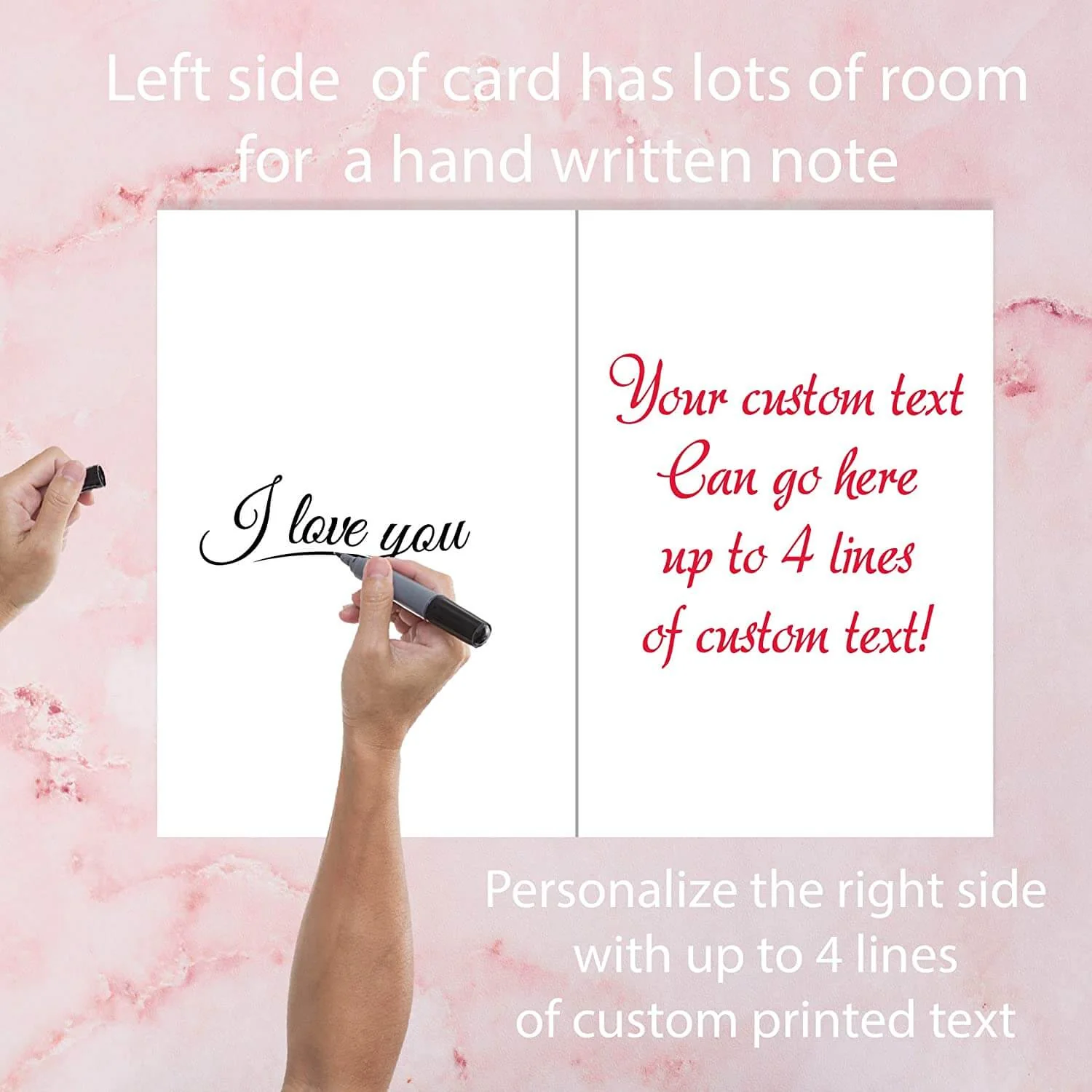 3' Custom Photo Valentine's Day Greeting Card - Image 2