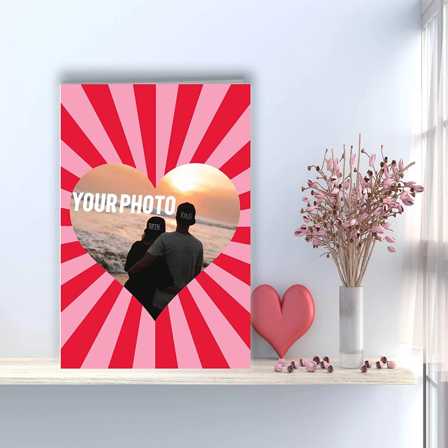 3' Custom Photo Valentine's Day Greeting Card - Image 3