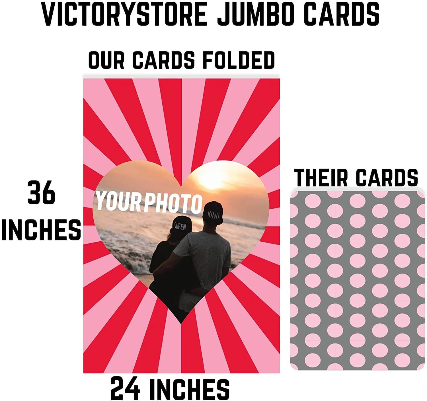3' Custom Photo Valentine's Day Greeting Card - Image 4