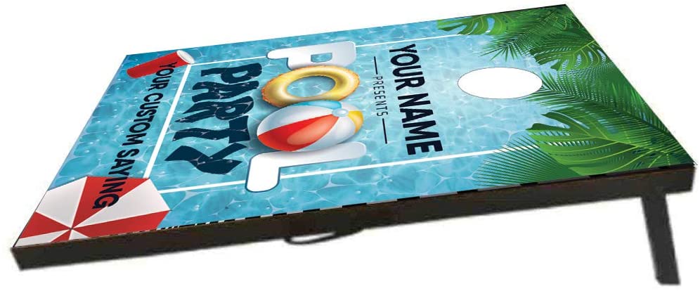 Custom Pool Party Cornhole Bag Toss Game - Image 2