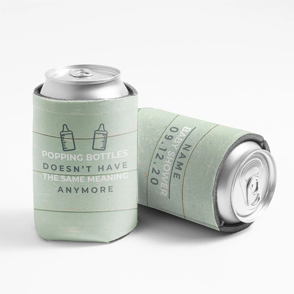 Custom Popping Bottles Baby Shower Can Cooler