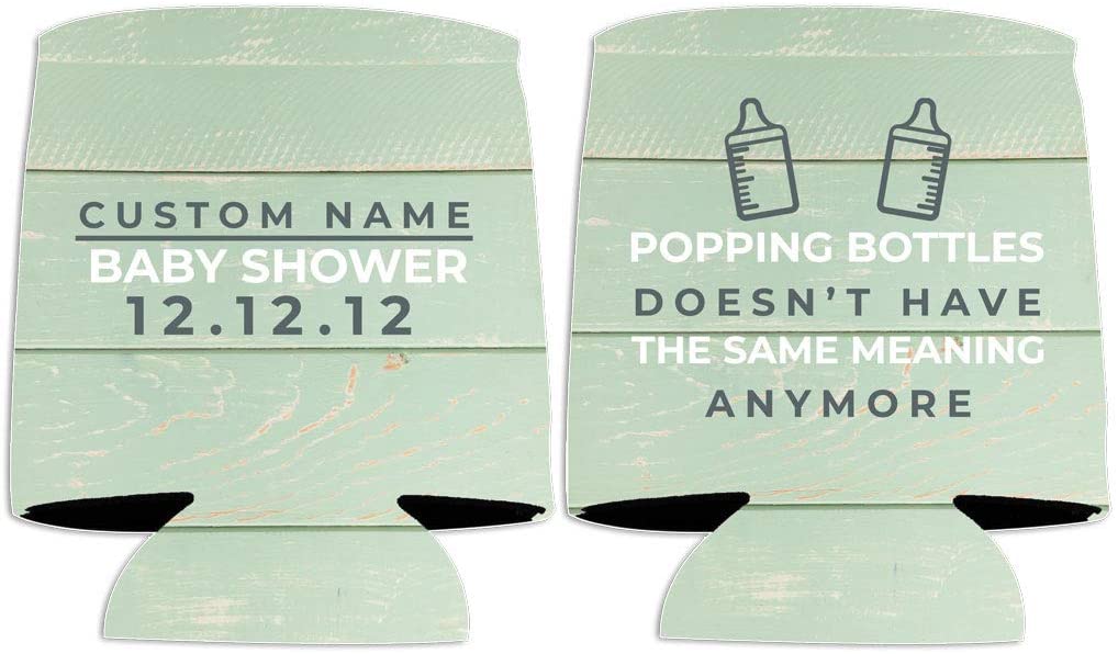 Custom Popping Bottles Baby Shower Can Cooler - Image 3