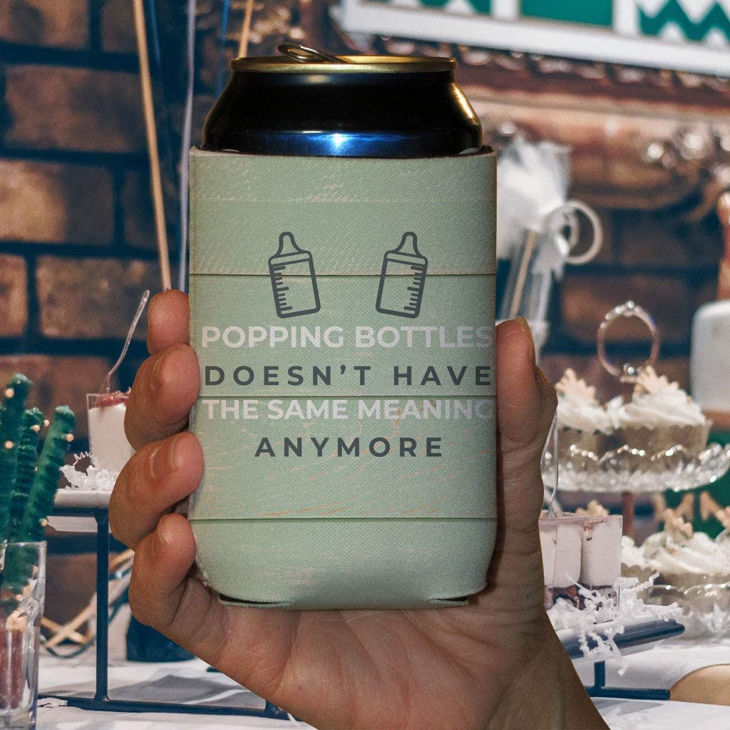 Custom Popping Bottles Baby Shower Can Cooler - Image 4