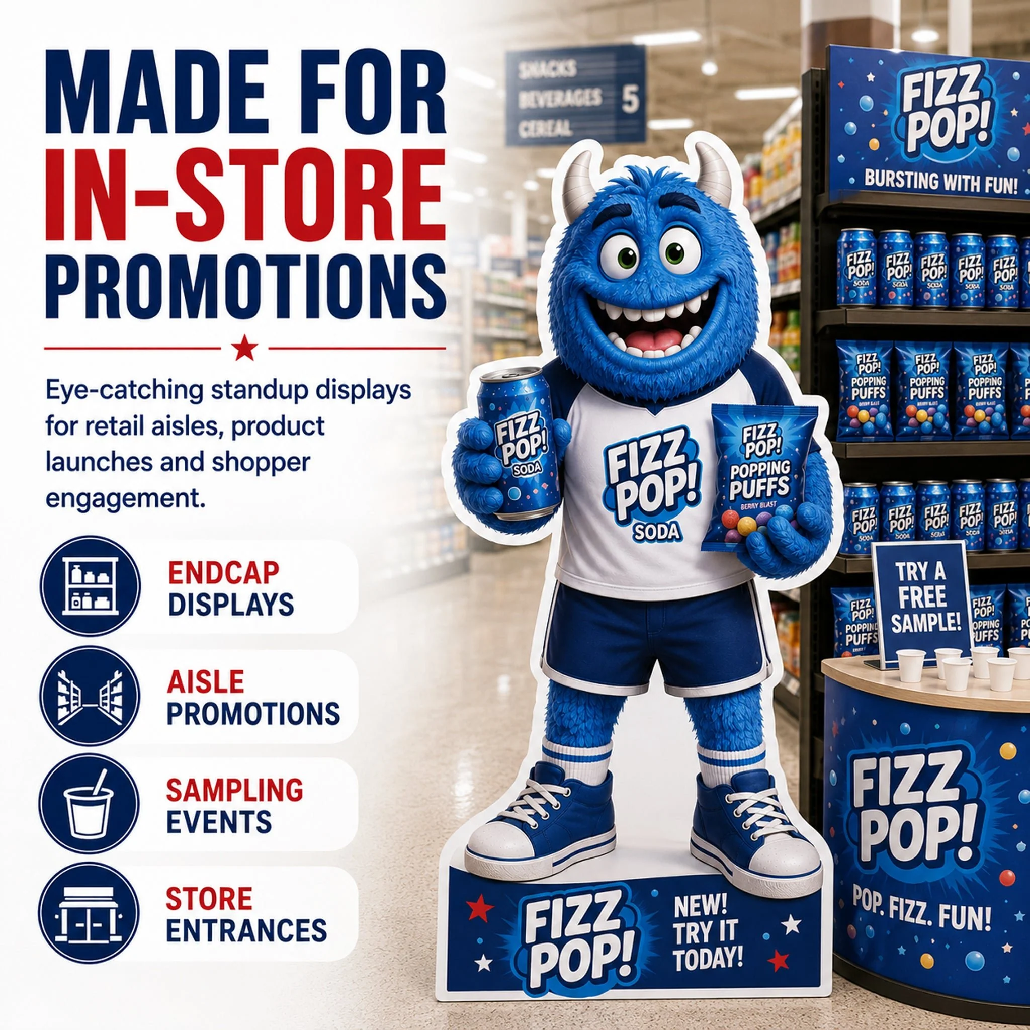 Custom Product Mascot & Retail Display Standup Cutouts - Image 3