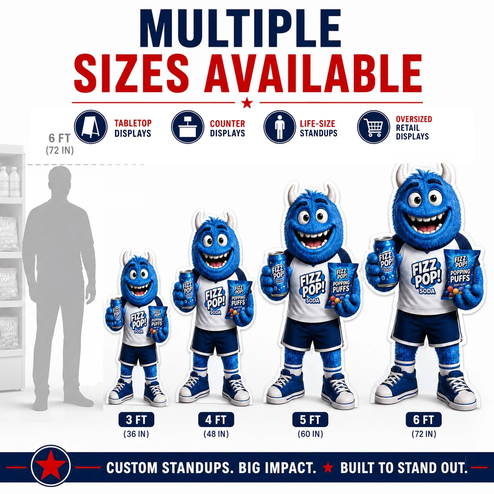 Custom Product Mascot & Retail Display Standup Cutouts - Image 7
